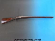 Benjamin Cogswell c1840 8 bore double barrelled side by side muzzle loading hammer action