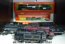 Triang and Hornby locomotives including Britannia, Princess Victoria and two others,