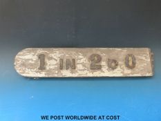 A British Railways gradient post 1 in 260 (length 70cm)