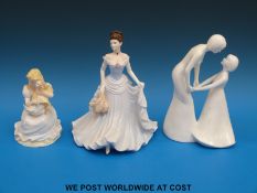 Coalport figurines including Goose Girl,