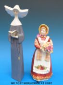 Royal Doulton figurine 'Old Country Roses' and a boxed Lladro nun