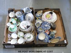 A collection of ceramics to include decorative Aynsley and Paragon tea ware, Vienna style plate,