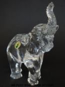 Two Waterford Crystal glass animals,