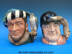 Two large Royal Doulton character jugs The Falconer D6533,