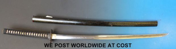 A Japanese Katana Samurai sword with signed tang for Norimitsu circa 1312 - 1394 (approximately 70.