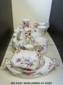 A Royal Crown Derby part tea set in Posies pattern