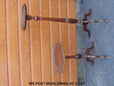 A mahogany jardiniere stand and similar occasional table