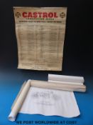 A quantity of Norton & Triumph exploded motorcycle parts drawings including engines, forks,