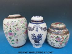 Oriental ceramics including a 19thC Chinese ginger jar and cover