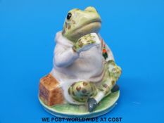 A Beswick Beatrix Potter Mr Jeremy Fisher figure with gold oval BP2 backstamp