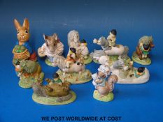 A quantity of Thelwell and Beatrix Potter figures to include Beswick