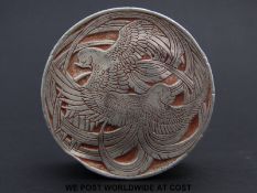 Lalique Fleur D'amour aluminium powder box c1910 designed by R.