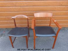 Two retro G plan style chairs