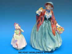 Two Royal Doulton figurines Lady Charmian (HN1948) and Babie (HN1679)