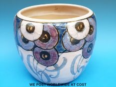 A Royal Doulton jardiniere with abstract design (21cm tall)