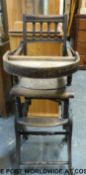 Metamorphic high chair or rocking chair