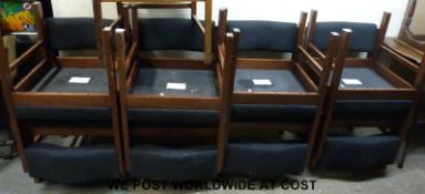 Nine various office type chairs