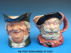 Two large Royal Doulton character jugs Parson Brown D5486 (16.