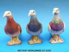 Three Beswick pigeons,