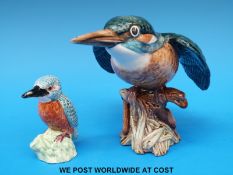 Two Beswick Kingfishers (13cm tall)