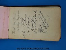 A WWII autograph album with various missives, drawings and verse,