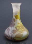 Emile Galle cameo glass vase,