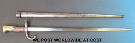 French bayonet dated 1878 with original scabbard