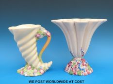 A Clarice Cliff for Newport Pottery vase and jug