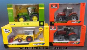 Four Britains diecast model tractors, two Massey Ferguson,
