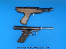 A Diana Mark IV .177 air pistol NVSN and a Haenel model 26 .