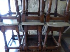 Seven small drop leaf coffee tables