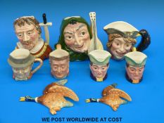 Four small Beswick Dickens character jugs,