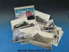 A quantity of 10 x 8 and smaller railway photographs including South Africa Garratts,