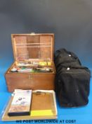 A large collection of various stunt and other kites to include price lists/catalogues and a video