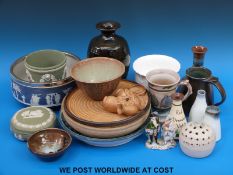 A collection of Studio pottery items, Wedgwood,