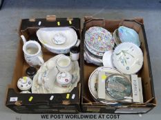 A mixed collection of plates and dinner ware to include Villeroy & Boch Delia pattern etc