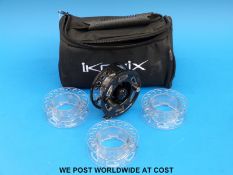 An Ikonix cased fly reel set