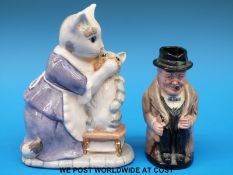 A Beswick ware Tabitha Twitchit & Moppet limited edition figure with gold backstamp and a Royal