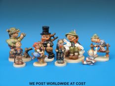 Eight Goebel Hummel figures including some early examples