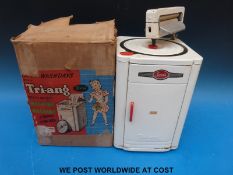 Tri-ang model washing machine and a Flymo model lawn mower,