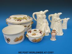 A collection of Royal Worcester ceramics to include three graduated jugs,