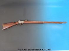 HCH Rychner Martini Henry action 11mm rifle stamped with maker's mark to one side and 2415 to the