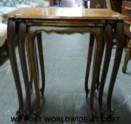 A mahogany nest of tables (width 58cm)