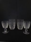 Ten Waterford crystal glasses, six part glasses and four whisky tumblers,