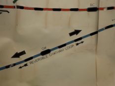 A large signal box diagram for Chislehurst junction with slots for indicator lamps,