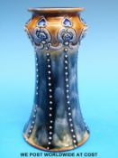 A Royal Doulton Lambeth vase with Art Nouveau design (13cm tall)