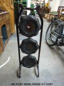 Two three tier folding cake stands.