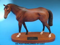 A Beswick Connoisseur horse on plinth 'Troy'