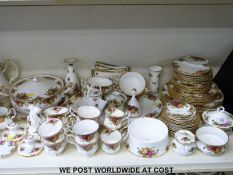 A large quantity of Royal Albert Old Country Roses dinner and tea ware