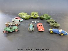 Twelve Dinky diecast model vehicles,